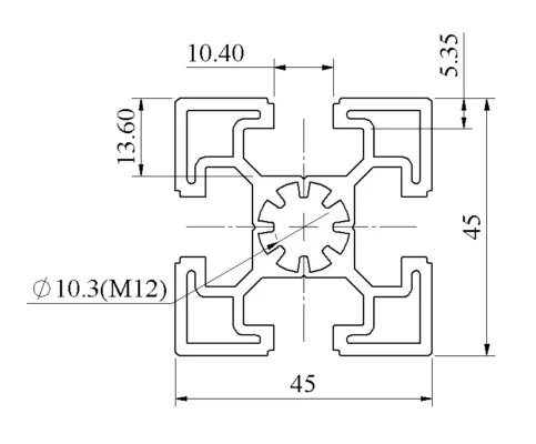 NHÔM ĐỊNH HÌNH 45x45