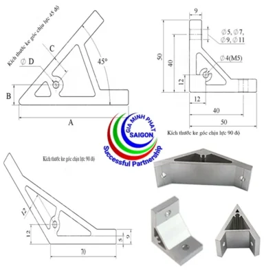 Ke góc chịu lực 40x40
