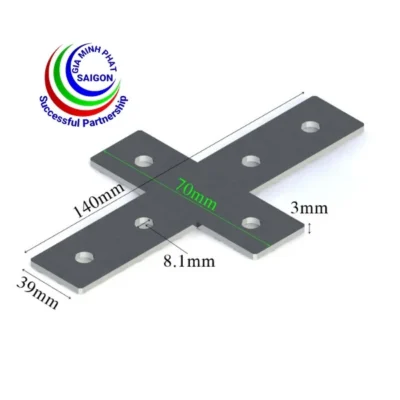 Mặt bích chữ thập 40x40