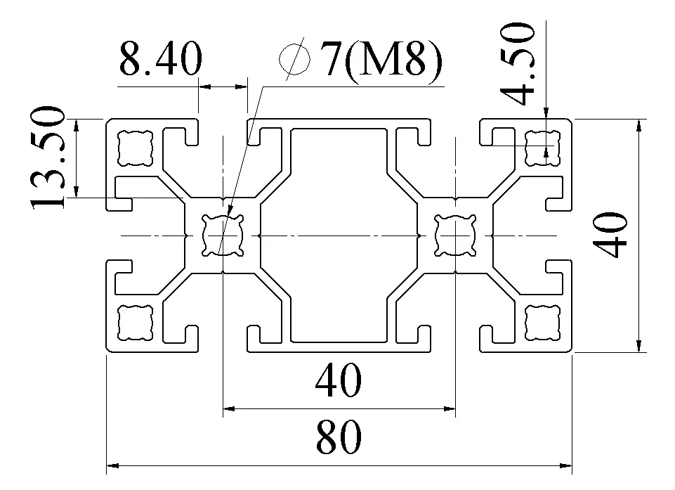 NHÔM ĐỊNH HÌNH 40X80