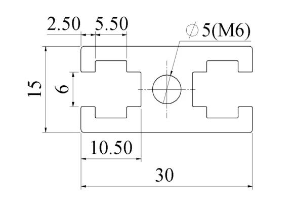 Nhôm định hình 15x30