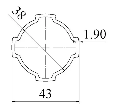 Nhôm định hình ống tròn D43
